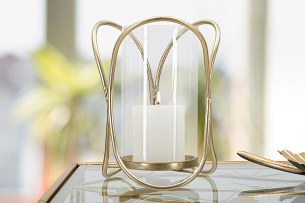 Teelichthalter Glox Gold Glas – Windlicht Deko