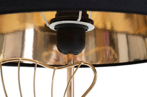 Tischlampe Blätter Schwarz Gold 60 cm – Tischleuchte