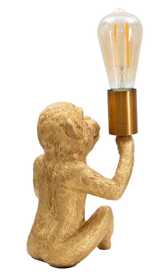 Tischlampe Affe Gold 25 cm – Tischleuchte