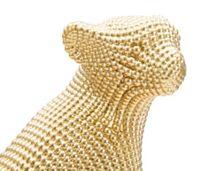 Dekofigur Leopard Sitzend Gold – Tierfigur