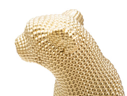 Dekofigur Leopard Sitzend Gold – Tierfigur
