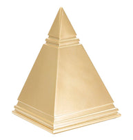 Dekofigur Pyramide Gold 15,5 cm – Skulptur Deko