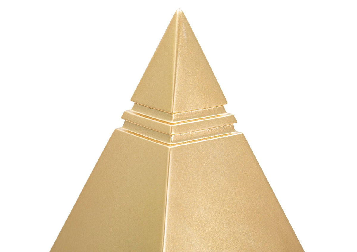 Dekofigur Pyramide Gold 15,5 cm – Skulptur Deko