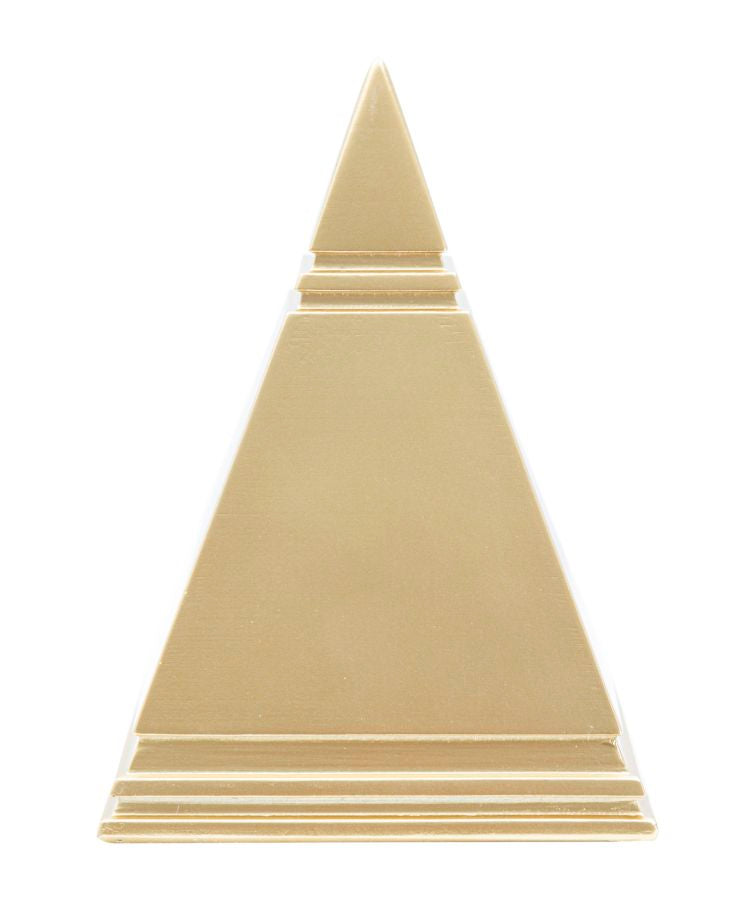 Dekofigur Pyramide Gold 15,5 cm – Skulptur Deko