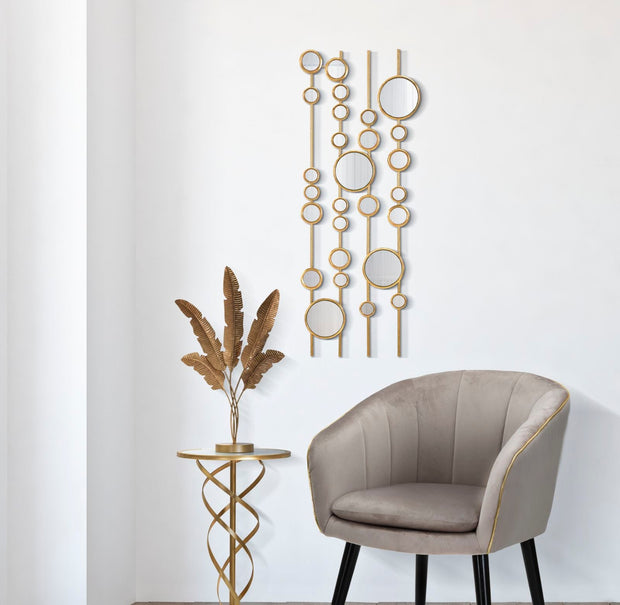 Wandpaneel Spiegel Gold 90 cm – Wanddeko
