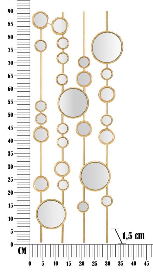 Wandpaneel Spiegel Gold 90 cm – Wanddeko