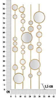 Wandpaneel Spiegel Gold 90 cm – Wanddeko