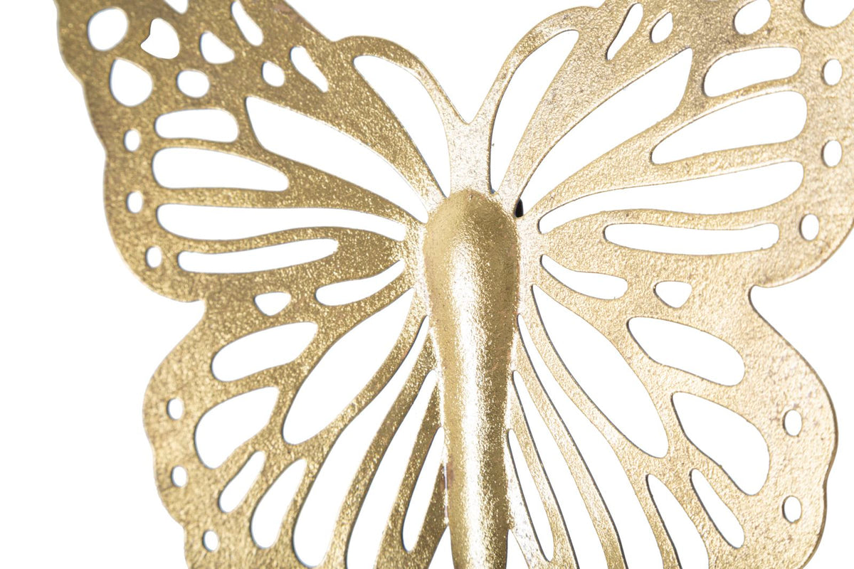Wandpaneel Schmetterling Gold 29 cm – Wanddeko
