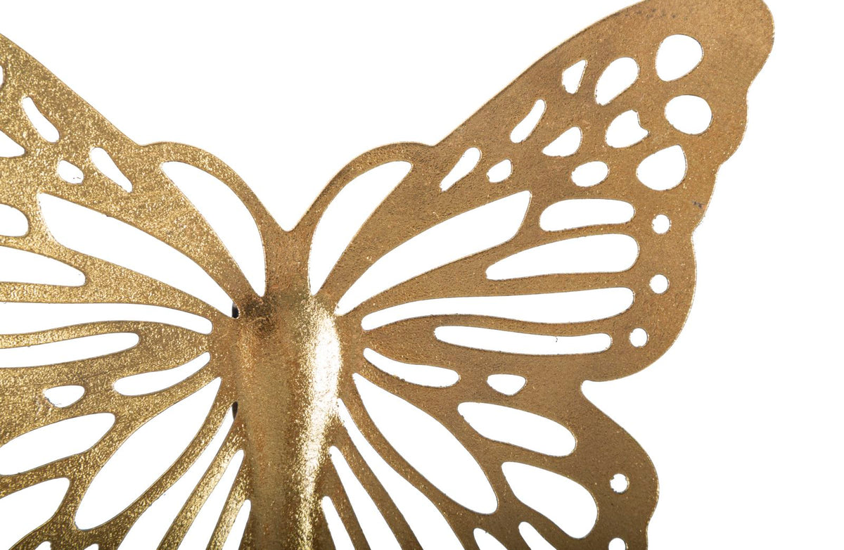 Wandpaneel Schmetterling Gold 29 cm – Wanddeko