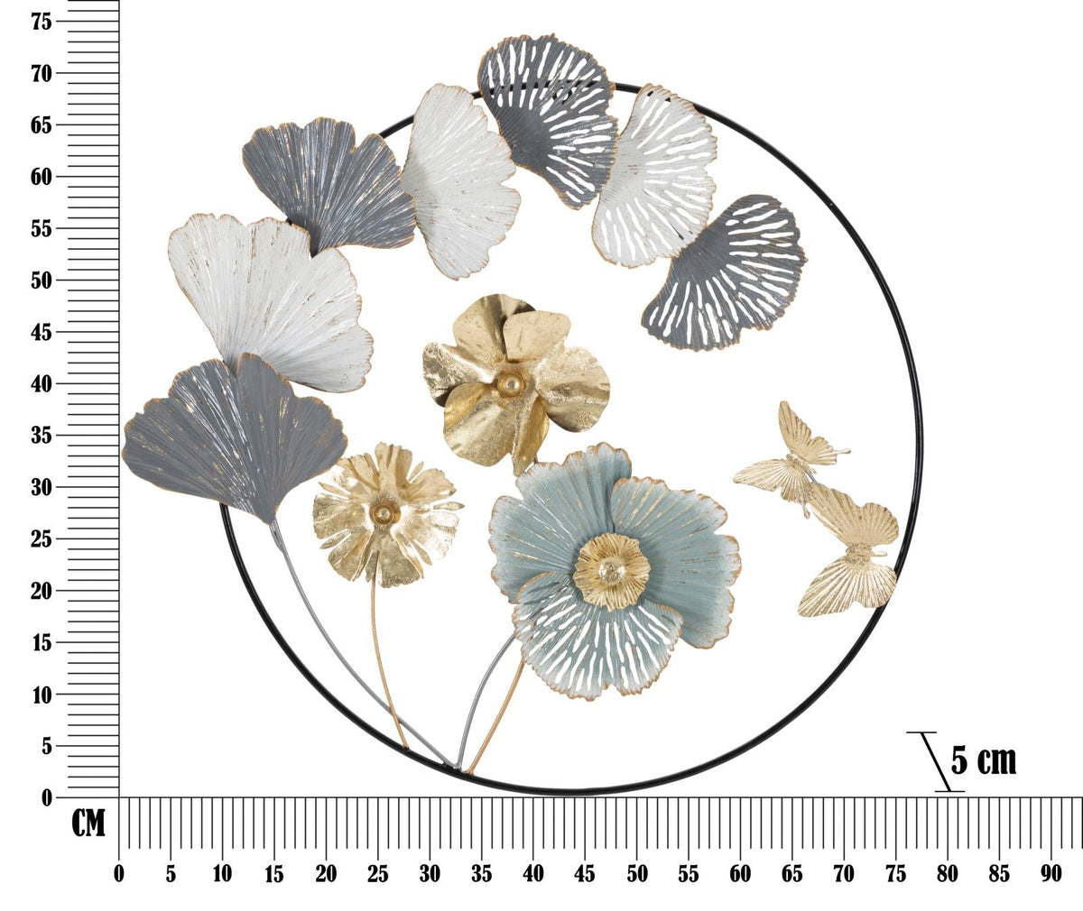 Wandpaneel Schmetterling Bunt 74 cm – Wanddeko