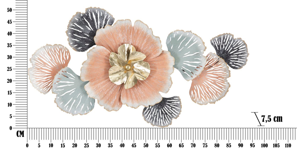 Wandpaneel Blumen Bunt 53 cm – Wanddeko