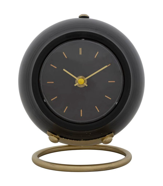 Tischuhr Kugel Schwarz Gold – Deko