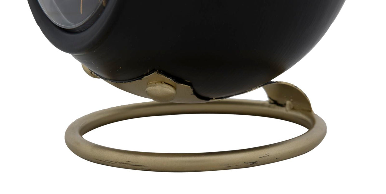Tischuhr Kugel Schwarz Gold – Deko