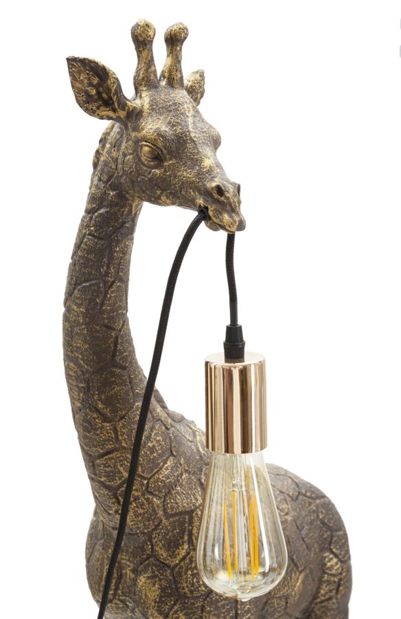 Tischlampe Giraffe Antikgold 80 cm – Tischleuchte