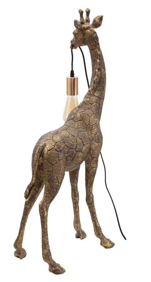 Tischlampe Giraffe Antikgold 80 cm – Tischleuchte