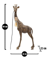 Tischlampe Giraffe Antikgold 80 cm – Tischleuchte