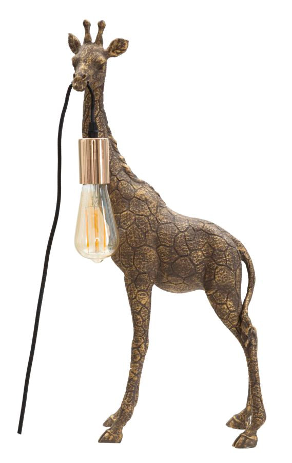 Tischlampe Giraffe Antikgold 60 cm – Tischleuchte