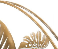 Wandpaneel Blätter Jungle Gold 80×80 cm – Wanddeko