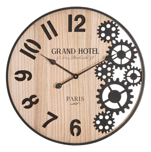 Wanduhr Groß Braun Schwarz 60 cm – Uhr Wohnzimmer