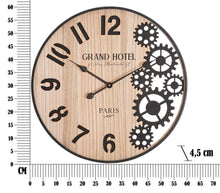 Wanduhr Groß Braun Schwarz 60 cm – Uhr Wohnzimmer