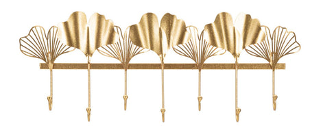 Garderobe Blätter Gold 7 Haken – Hakenleiste Flur