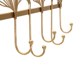Garderobe Blätter Gold 7 Haken – Hakenleiste Flur