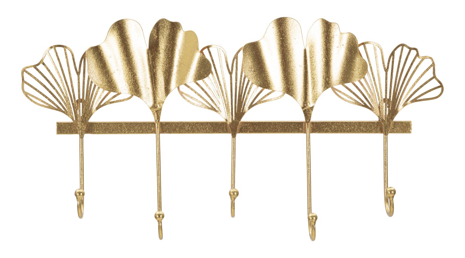Garderobe Blätter Gold 5 Haken – Hakenleiste Flur
