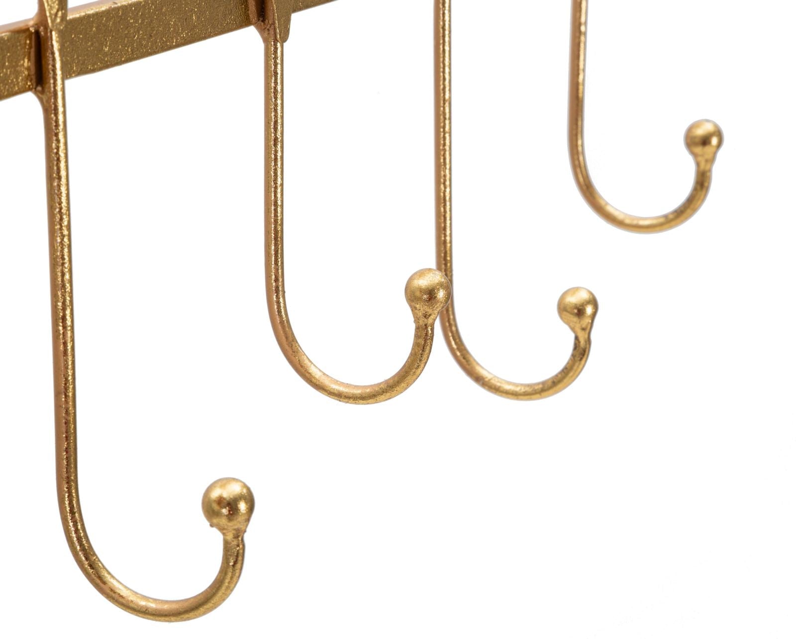 Garderobe Blätter Gold 5 Haken – Hakenleiste Flur