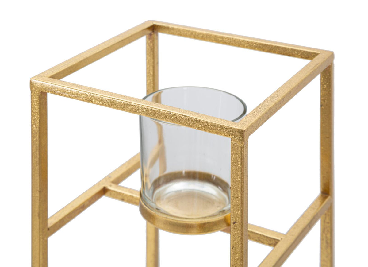 Kerzenständer Elegant Gold Glas – Kerzenhalter Deko
