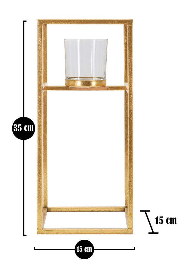 Kerzenständer Elegant Gold Glas – Kerzenhalter Deko