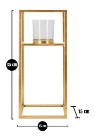 Kerzenständer Elegant Gold Glas – Kerzenhalter Deko