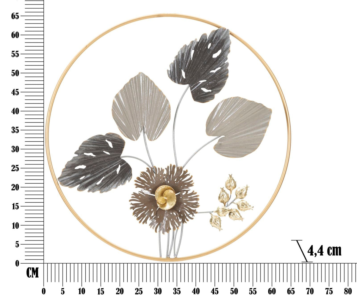 Wandpaneel Blumen Bunt 65,4 cm – Wanddeko