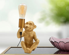Tischlampe Affe Gold 25 cm – Tischleuchte