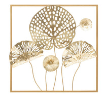 Wandpaneel Blumen Gold 50 cm – Wanddeko