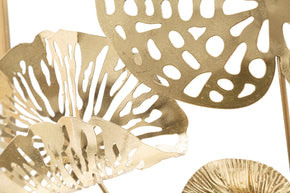 Wandpaneel Blumen Gold 50 cm – Wanddeko