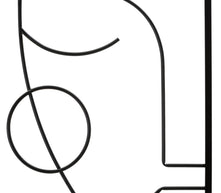 Wandpaneel Gesichter Paar Schwarz 80 cm – Wanddeko