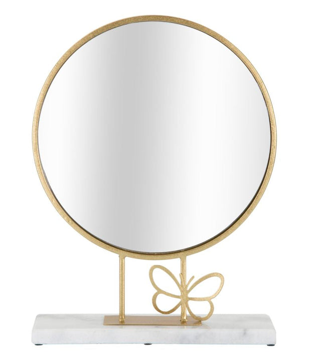 Tischspiegel Schmetterling Gold Marmor – Spiegel Deko