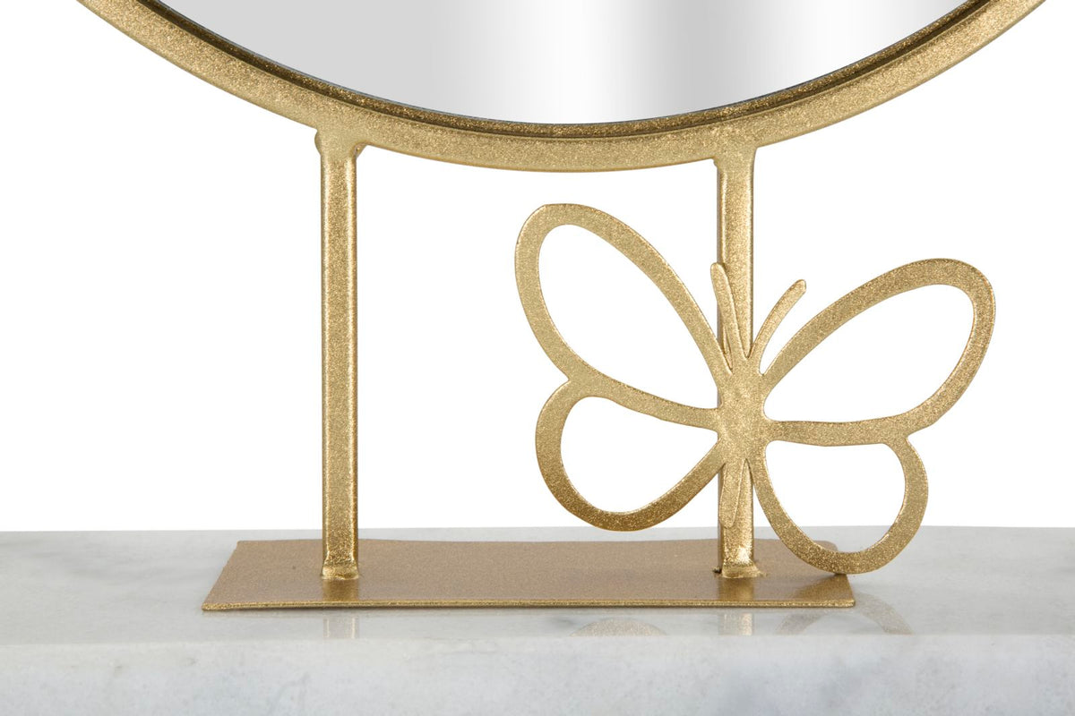 Tischspiegel Schmetterling Gold Marmor – Spiegel Deko
