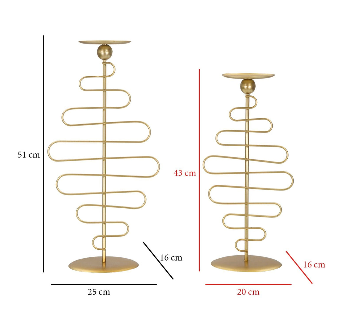 Kerzenhalter Alid Gold 51 cm – Kerzenständer