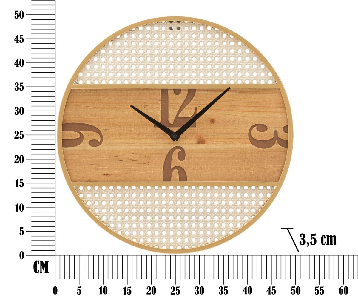 Wanduhr Fuji Bunt Wiener Geflecht – Uhr Wohnzimmer
