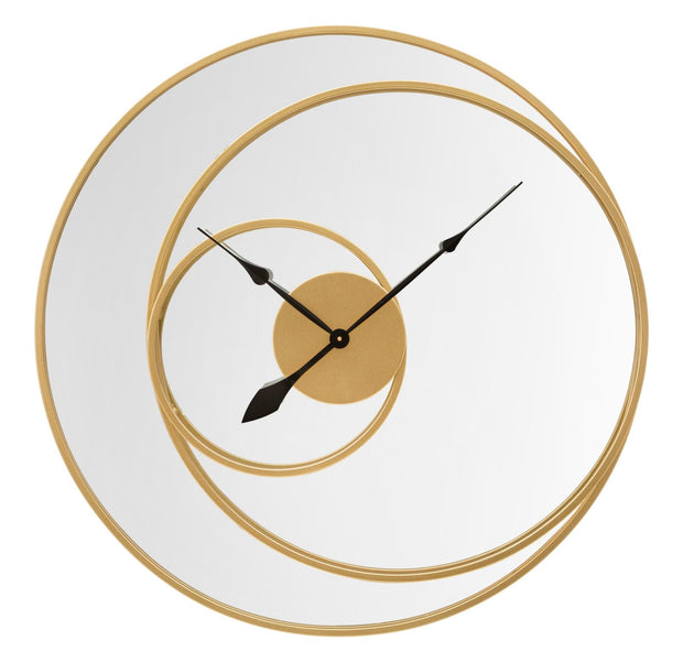 Spiegel Rund Uhr Gold 90 cm