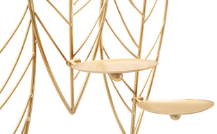 Wandkerzenhalter Blätter Gold 56 cm – Kerzenhalter
