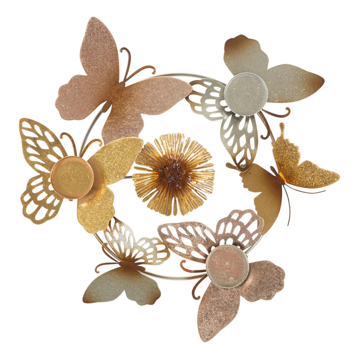 Kerzenständer Schmetterling Blumen Bunt 3er – Kerzenhalter Deko