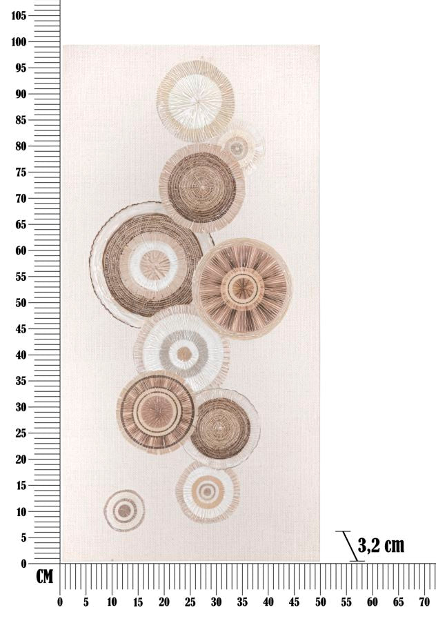 Wandbild Circly Geometrisch 100 cm B – Leinwandbild Deko