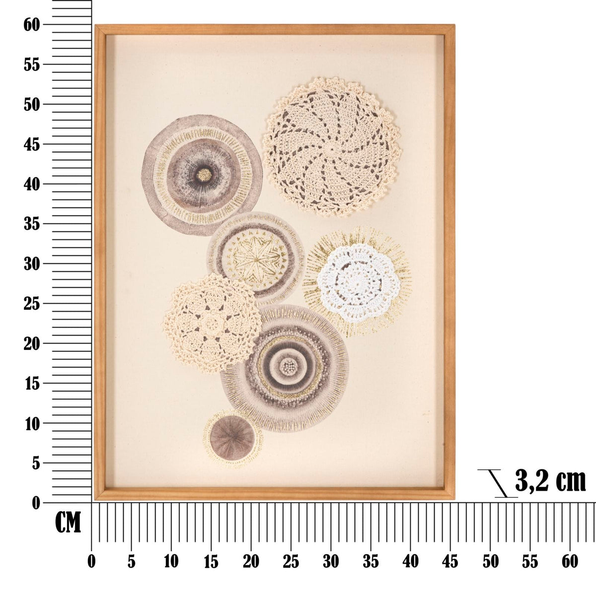 Wandbild Circly Geometrisch 60 cm – Leinwandbild Deko
