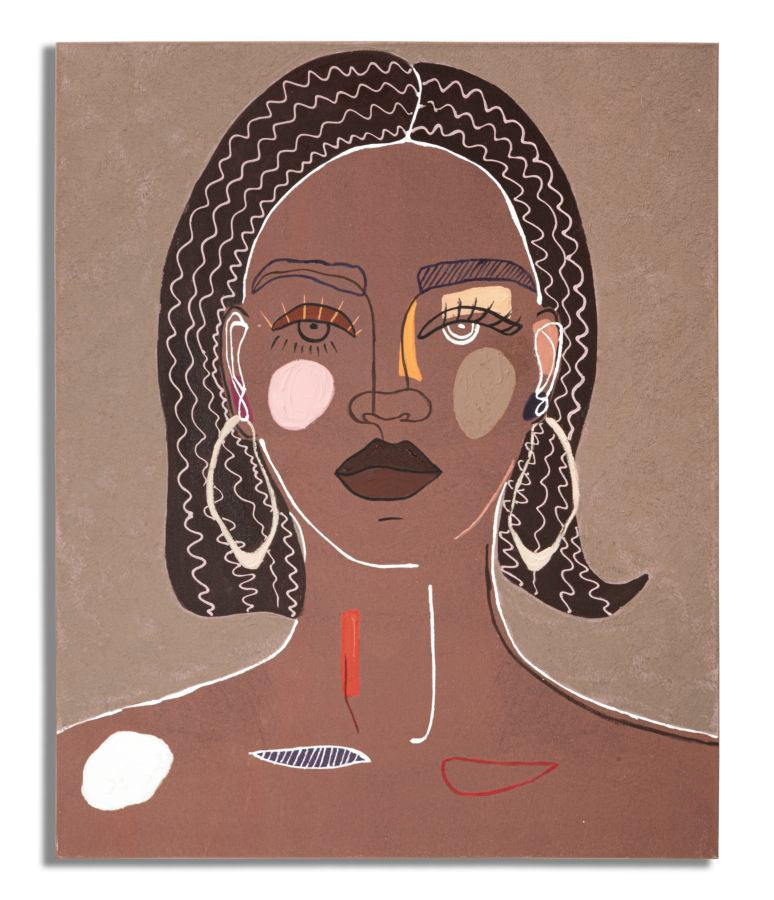 Wandbild Frau 100 cm B – Leinwandbild Deko
