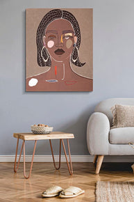Wandbild Frau 100 cm B – Leinwandbild Deko