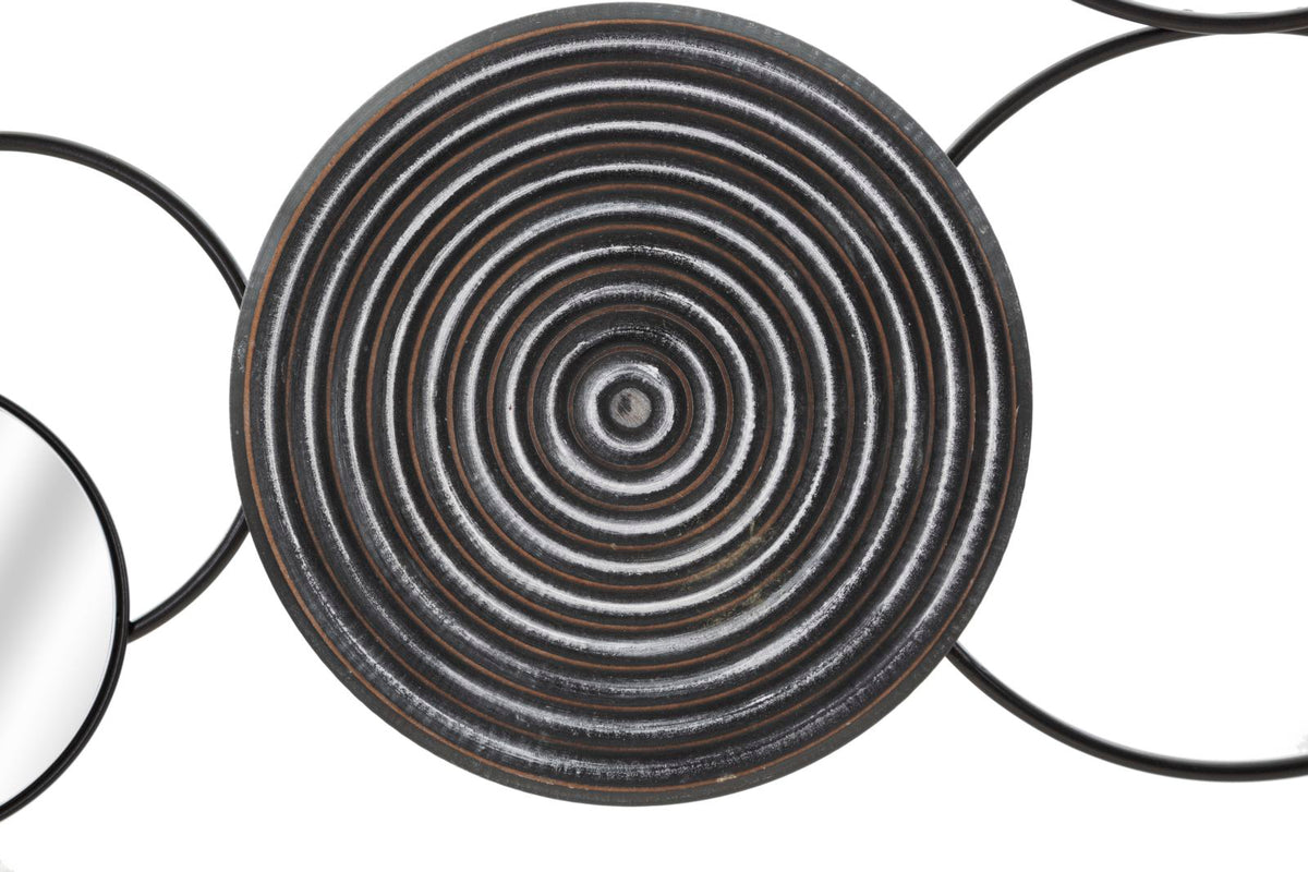 Wandpaneel Kreise Triby Schwarz Braun – Wanddeko