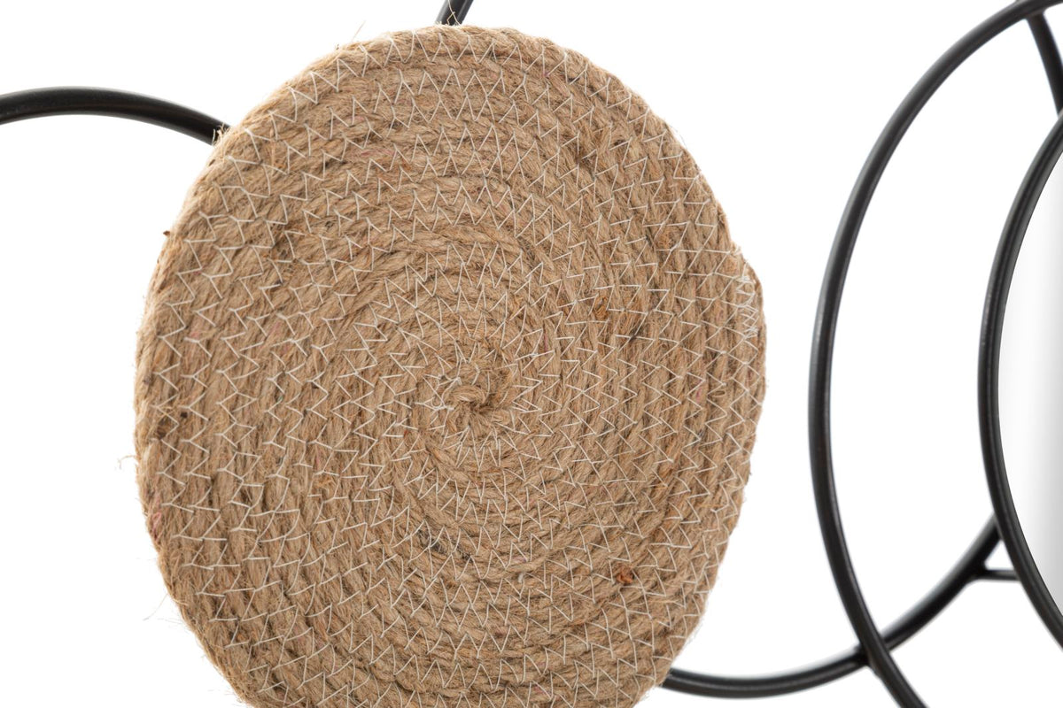 Wandpaneel Kreise Triby Schwarz Braun – Wanddeko