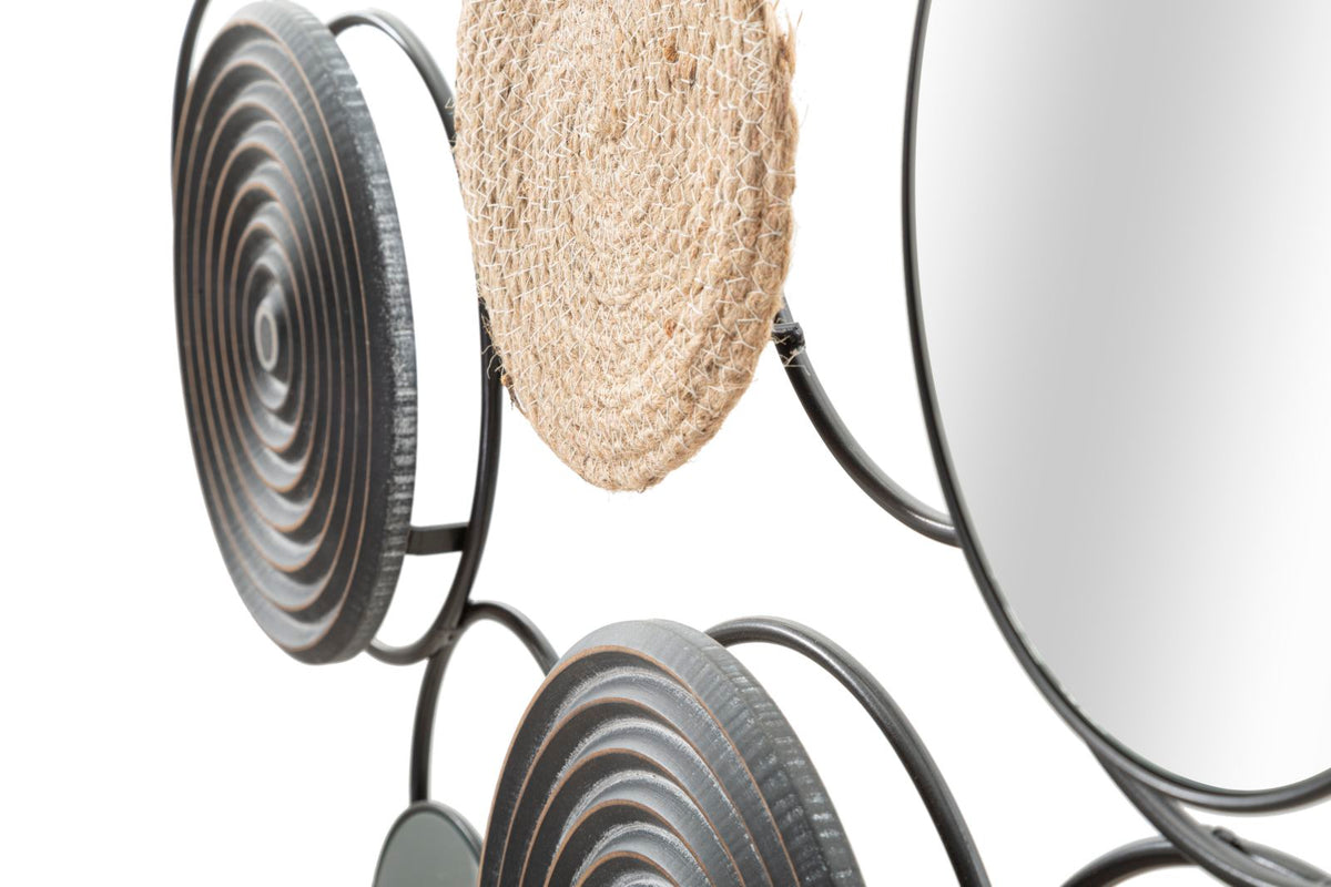 Wandpaneel Kreise Triby Schwarz Braun – Wanddeko